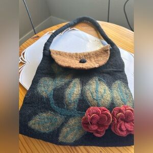 Rising Tide Handcrafted Floral Felt Bag